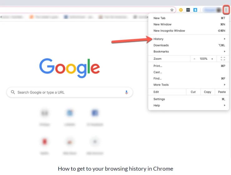 how to check  browser history
