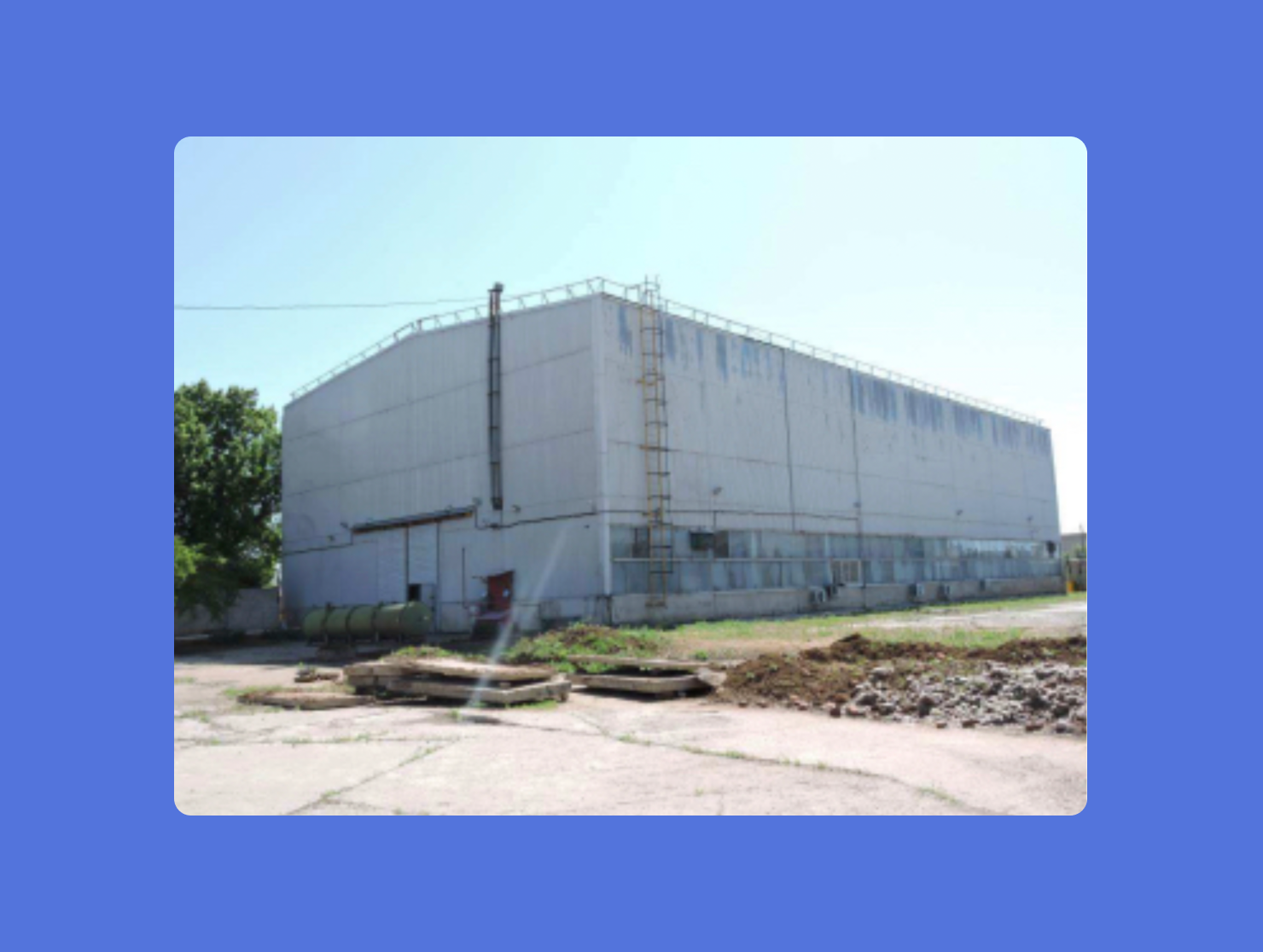 One of the buildings of the factory in Akhtubinsk-7 city